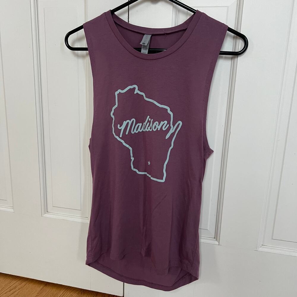 Purple Madison Wisconsin Sleeveless Tank - Small